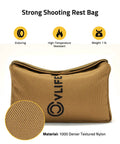 Beefy 1000 Denier Shooting Rest Bag Pre Filled Rifle Support durable brown textured nylon material