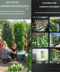 Family using Hydroponics Growing System With LED Grow Light And Hydrating Pump, Five Floor Tower Kit Outdoors For Fresh Produce