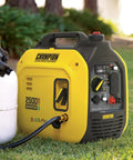 2500 Watt Dual Fuel Portable Inverter Generator With Quiet Technology And CO Shield Gas Or Propane Powered on grass