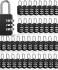 50 Pack 3 Digit Combination Locks Waterproof Compact Luggage Padlocks For Backpacks And Suitcases Travel Gym School Toolbox