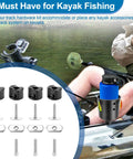 Kayak Track Mount Hardware Kit With Convertible Knobs, 1-1/2 Inch Bolts, Track Nuts, 1-1/4 Inch Screws, DIY Accessory Set