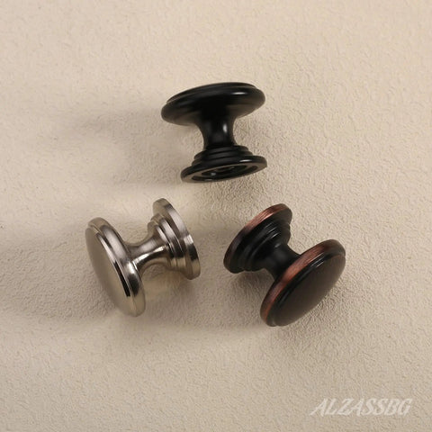 10 Pack Brushed Satin Nickel Round Cabinet Knobs One Point One Inch Diameter Solid Cabinet Hardware For Cabinets Drawers