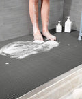 Drainage Non Slip Floor Mat For Wet Areas 3 By 20 Feet Heavy Duty PVC Anti Fatigue Rug in shower with water drainage