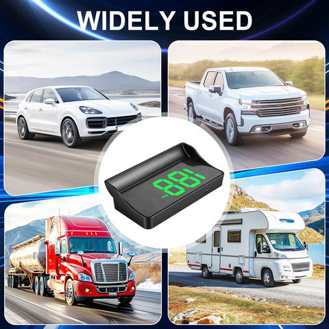 Heads Up Display For Cars Digital HUD Speedometer With GPS Dual Satellite Tracking 10Hz Refresh Auto Brightness Large Font
