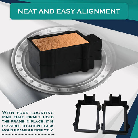 Cast Iron 2 Part Flask Mold Frame For Sand Casting Jewelry And Metal Casting Durable Corrosion Resistant Tool Built