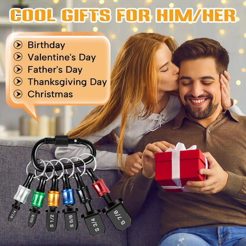 Couple with gift and 12 Piece HVAC Swage Tool Set With Bit Holder For Copper Pipe Expansion Air Conditioner Repair Kit.
