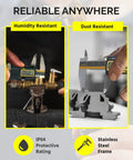 Absolute Origin 0 To 6 Inch Internal Slot Digital Caliper With IP54 Stainless Steel Body showing humidity and dust resistance