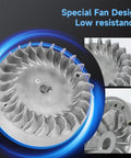 Beefed Up Aluminum Flywheel Upgrade For Predator 212 Non Hemi Engines And Mini Bike Builds, 10K RPM, close-up fan design
