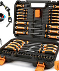 86 Piece Magnetic Screwdriver Set With Torx Slotted Phillips Precision Drivers, SAE And Metric Nut Drivers in tool box