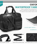 Go To Under Seat Travel Duffel Bag With Laptop Pocket 16x12x6 Inch 40x30x15 Cm Waterproof Oxford Gear Tactical Messenger Style Carry On