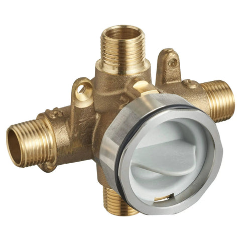 Rough In Shower Valve With Universal Inlets And Outlets Unfinished RU101 Flush Plug For Easy No Brainer Install And Testing