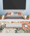 Ultra Large Floral Desk Mat For Gaming And Work 31.5 By 11.8 Inches With Stitched Edges An Extended Mouse Pad For Keyboard And Laptop