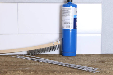 15 Low Temperature Aluminum Repair Rods No Flux Needed Quick Fix with brush and propane tank