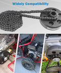 5/8 Inch Bore Clutch for Go Karts and Mini Bikes with 35 Chain and 11-Tooth Sprocket, installed on various engines