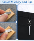 Must Have Compact Stainless Steel EDC Pry Bars For Everyday Carry Four Pack showing use on keychain and for quick fixes