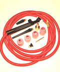 Air Cooled TIG Torch Kit With Flexhead And Gas Valve 150 Amp 12.5 Foot Pro Grade Super Flex Cable with ceramic cups