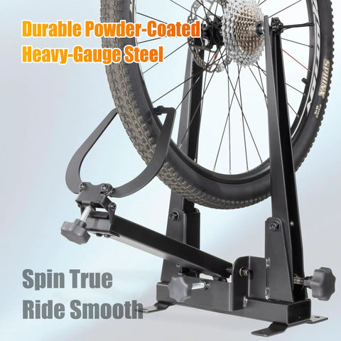 Beefed Up Bike Wheel Truing Stand For Rim Truing And Maintenance, Garage Ready Repair Tool That Fits Wheels Up To 29 Inches