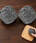 2 Pack Teak Scrub Pad For Teak Wood Furniture Care Marine Grade Stainless Steel Scouring Pad That Kicks Grime Rust Resistant 304 Steel Perfect For Refinishing And Restoring A Shiny Smooth Finish