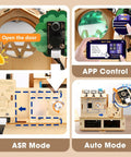 Dope IoT Smart Home Coding Kit For Teens And Adults, Arduino And Scratch Compatible STEM Toy Set with wooden house, app control