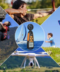 Anemometer Wind Meter With Backlit Display Pro Grade Handheld Gauge That Measures Wind Speed Airflow Humidity Temperature Plus Six Velocity Units And Max And Min Readings For HVAC Drone Sailing Fishing And Outdoor Use by sailboat and drone