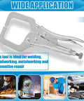 Six Inch Locking C Clamps Heavy Duty Welding Table Clamp Rotating Screw Grip Tough Carpentry Metal Auto Repair Knock Out Projects No Sweat Setup Workhorse Ten Pack for various applications.
