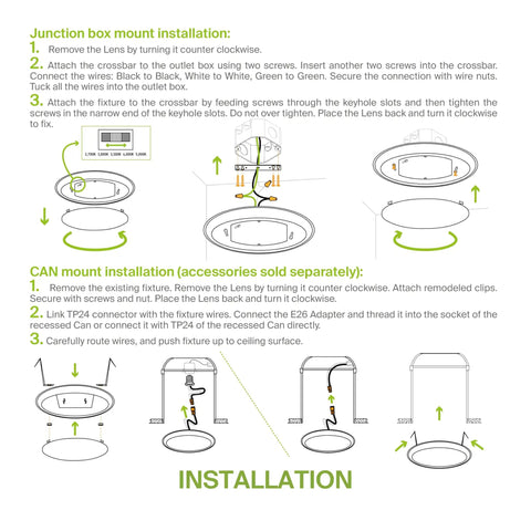 12 Pack 6 Inch LED Disk Lights 15W 5000K Daylight 1300 Lumens CRI90 Plus Dimmable Flush Mount Ceiling Light Low Profile Surface Mount Disc For Quick Easy Install In Junction Box Or Recessed Can ETL Energy Star