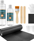 5Ft Carbon Fiber Repair Kit With 12 Inch Cloth Roll Epoxy Resin 200g And 100g Hardener For DIY Car Boat Basement Home Repairs Includes Mixing Cups Sticks Gloves Sandpaper Pro Grade, 5FT cloth roll and tools