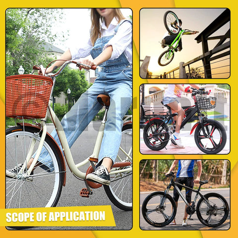 Mardatt 60-piece bicycle wheel axle nuts and washer kit (M8/M9.5/M10) for road and mountain bikes, shown in collage