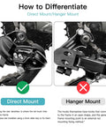 Image comparing direct mount and hanger mount installation for 6/7 Speed Bike Rear Derailleur With Direct Mount For Mountain And Road Bikes RD TY300 Compatible, Smooth Shifting, Wide Capacity 43T Total, Handles 20T Tooth Difference For Steep Climbs And Rough Trails with visual instructions for each method.