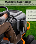Heavy Duty Magnetic Cup Holder With 88 lb Grip, 12 Neodymium Magnets, Adjustable 2.36 to 3.54 Inch Diameter on mower