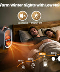 Portable Electric Fireplace Heater For Indoor Use With 1500W High And 750W Low Settings Realistic 3D Flame in bedroom setting