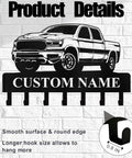 Dope Personalized Key Holder Wall Mount With Custom Name Heavy Duty Metal Car Key Rack And Hook Organizer for entryway