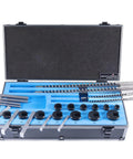 HSS Keyway Broach Set 4mm 5mm 6mm 8mm Metric Keyway Tools with slotted bushings and shims in a handy varnished box