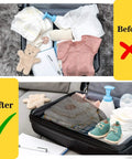 7 Pack Colorful Mesh Drawstring Bags 18x12 Inch Breathable Nylon Net Storage for Travel in a suitcase organizing baby items