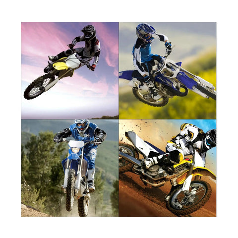 Motorcyclists riding off-road bikes illustrating use for 4 Wire Ignition Switch With Key Plug And Play Universal Fit For TaoTao Dirt Bikes