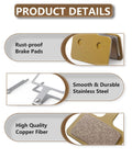 Metal E Bike Brake Pads For Ridstar Q20 Mini Q20 Lite H20 And Super 73 S1 S2 S R K1D ZX Z Adventure Series with copper fibers