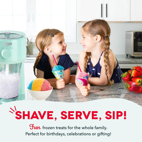 Score This Electric Shaved Ice And Slushy Maker For Instant Summer Vibes And Perfectly Fluffy Snow Cones with kids enjoying colorful snow cones.