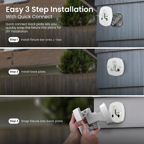 Super Bright Outdoor WiFi Floodlight Security Camera With 5000 Lumens 1080p HD Motion Alerts Two Way Audio installation steps