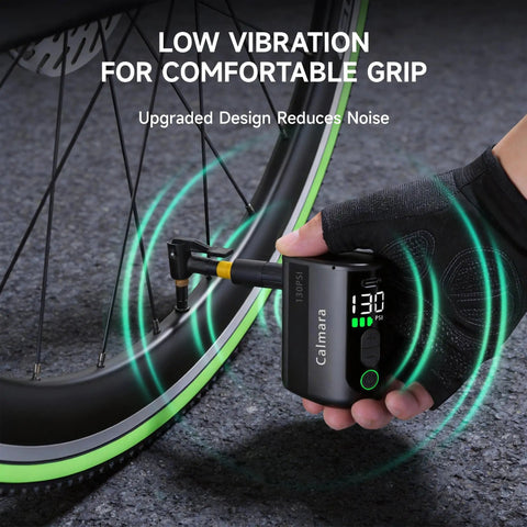 130 PSI Portable Electric Bike Pump With Gauge Auto Stop Fast Inflation For Presta And Schrader Valves Rechargeable Mini Pump For Road Mountain And Electric Bikes On The Go