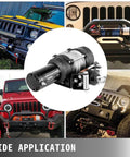 Heavy Duty Electric Winch With Wireless Remote Control And High Grade Steel Cable For SUV ATV Truck and Boat Recovery Off Road Trail Ready Gear at 8000 lbs.