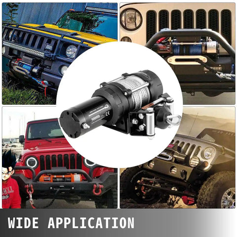 Heavy Duty Electric Winch With Wireless Remote Control And High Grade Steel Cable For SUV ATV Truck and Boat Recovery Off Road Trail Ready Gear at 8000 lbs.