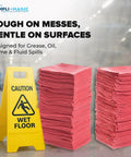 Premium Shop Towels 14x12 Inch Commercial Grade Red 150 Pack For Heavy Duty Cleaning And Absorbent Rags