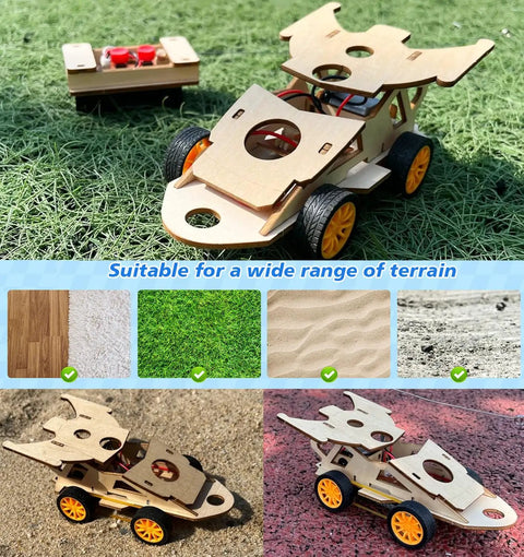 DIY RC Car Kit Build Your Own Solar Powered Remote Control Car STEM Toys For Kids Ages 8 To 12 on grass and various surfaces