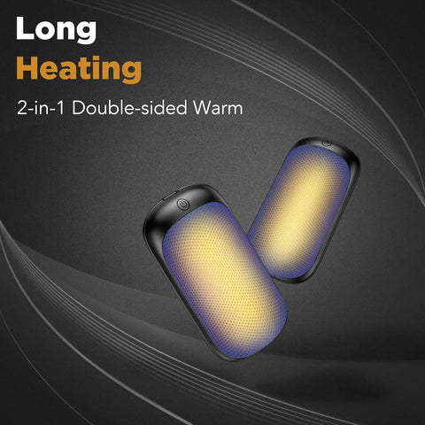 2 Pack Rechargeable Hand Warmers Portable Pocket Heaters For Men Women Kids Get Warm Fast Up To 131F With 3 Temperature Settings