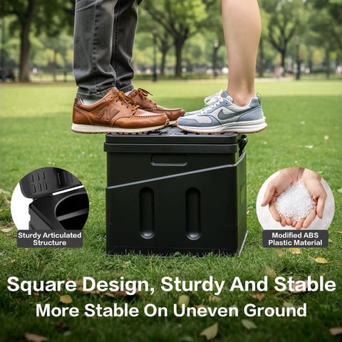 Compact Foldable Portable Camping Toilet With Heavy Duty Storage Bag Hassle Free Setup Built Tough For Road Trips Hiking Beach Campouts Rv Stops And Tailgating