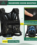 Hydration Vest With 2L Water Bladder, Adjustable Straps, Chest Pack For Running And Hiking, featuring breathable material and storage.
