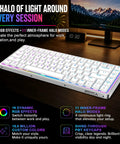Low-Profile 75 Mechanical Keyboard With Aluminum Frame And Hot-Swappable Switches showcasing RGB effects and PBT keycaps.