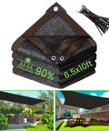 Ninety Percent Shade Cloth For Garden Greenhouse Patio And Backyard With Reinforced Grommets Six Point Five By Ten Feet UV Resistant Sun Block Mesh.