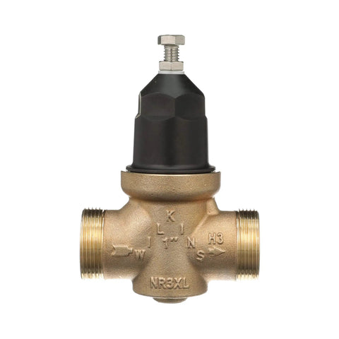 Front view of 1 Inch NR3XL Pressure Reducing Valve With Union Female To Female NPT Connection, Compact Design, Cartridge Loaded For Easy Repairs