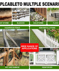 Image showcasing various scenarios where the Heavy Duty Steel Fence Post Repair Kit Ground Spike Anchor can be applied, including dust storms, blizzards, and floods.